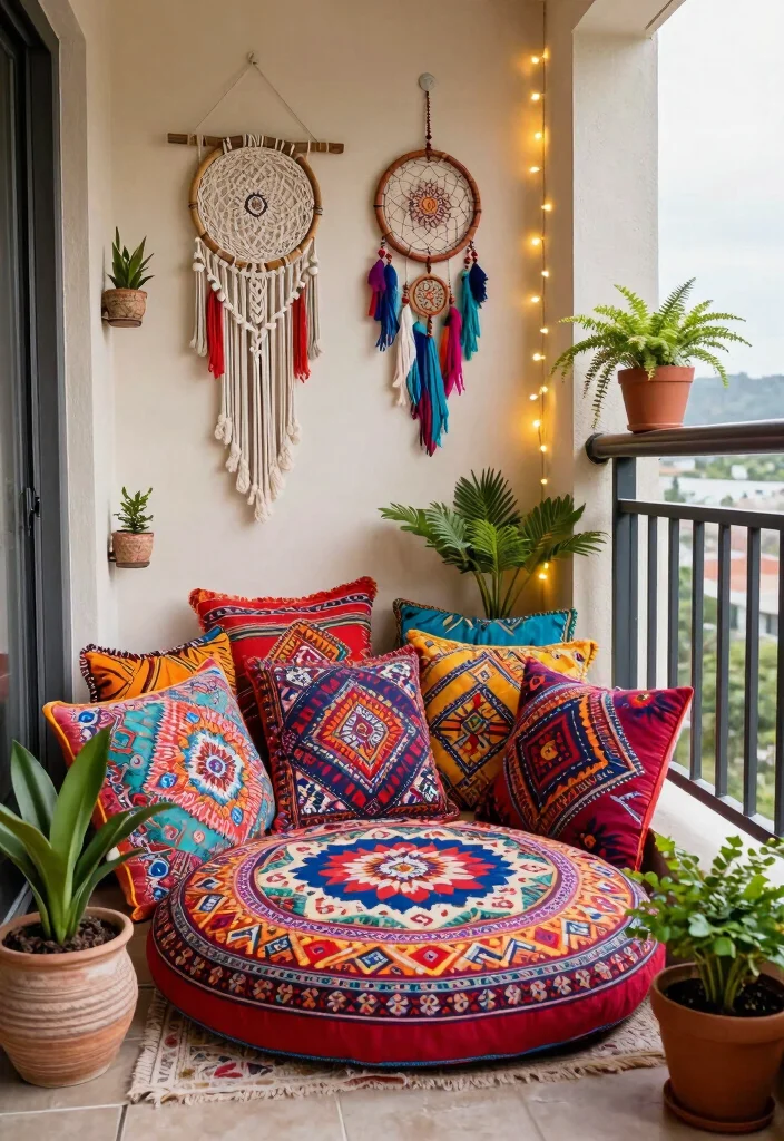 18 House Balcony Design Ideas That Elevate Your Exterior 24 18 House Balcony Design Ideas That Elevate Your Exterior - 4. Bohemian Bliss 1